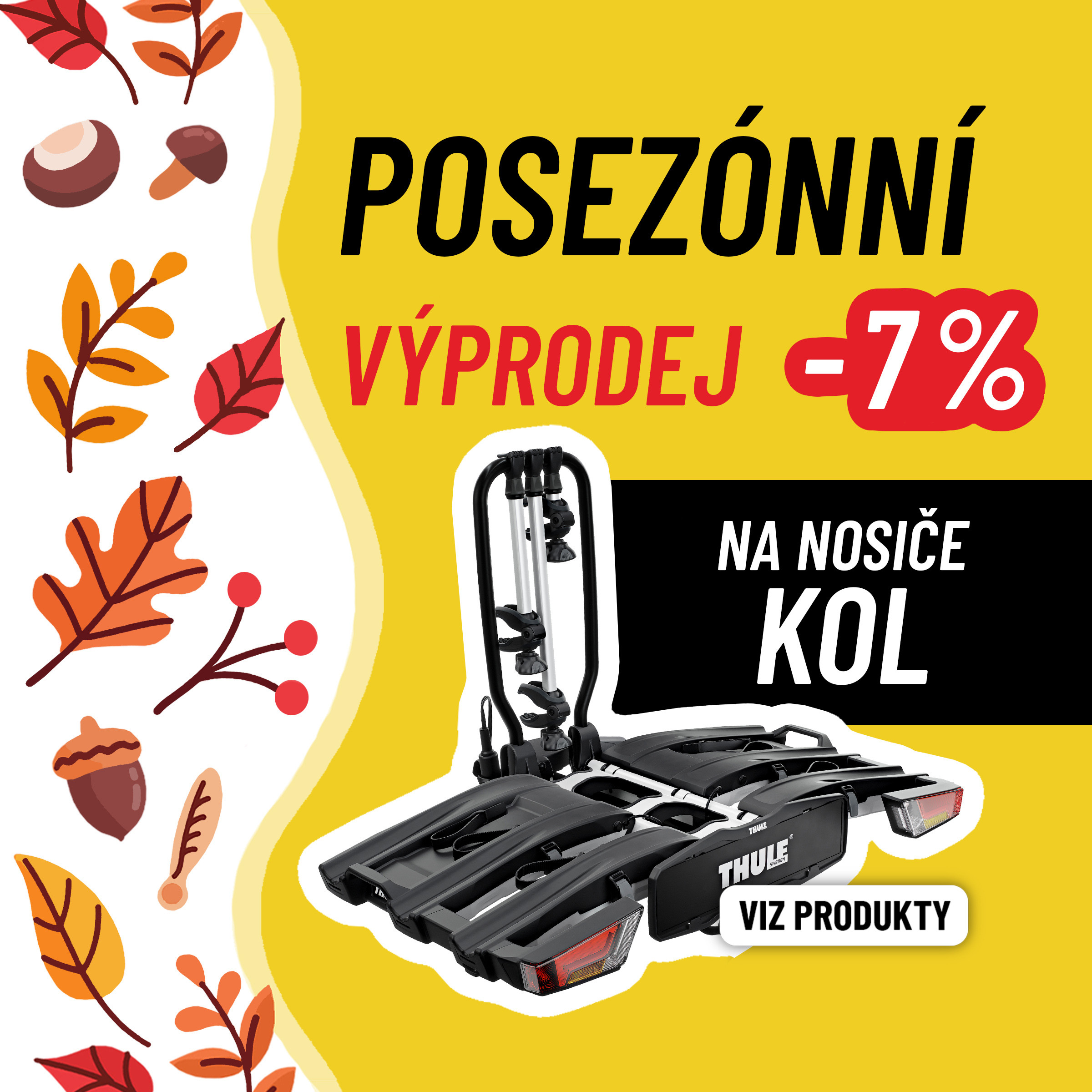 speciální nabídka. sleva 7% na nosiče na jízdních kol